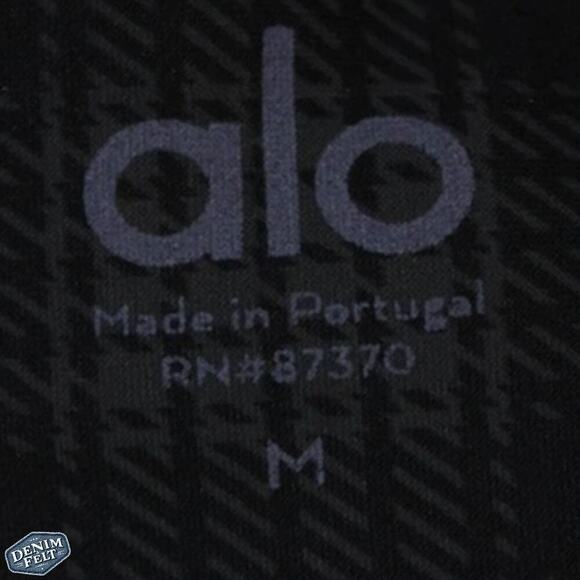 Alo Yoga Black/Grey Occasion High-Waist Checkered Airbrush Reflective Leggings - Picture 6 of 10